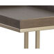 Arden 23.5 X 23.5 inch Gold / Raw Umber Side Table, C-Shaped